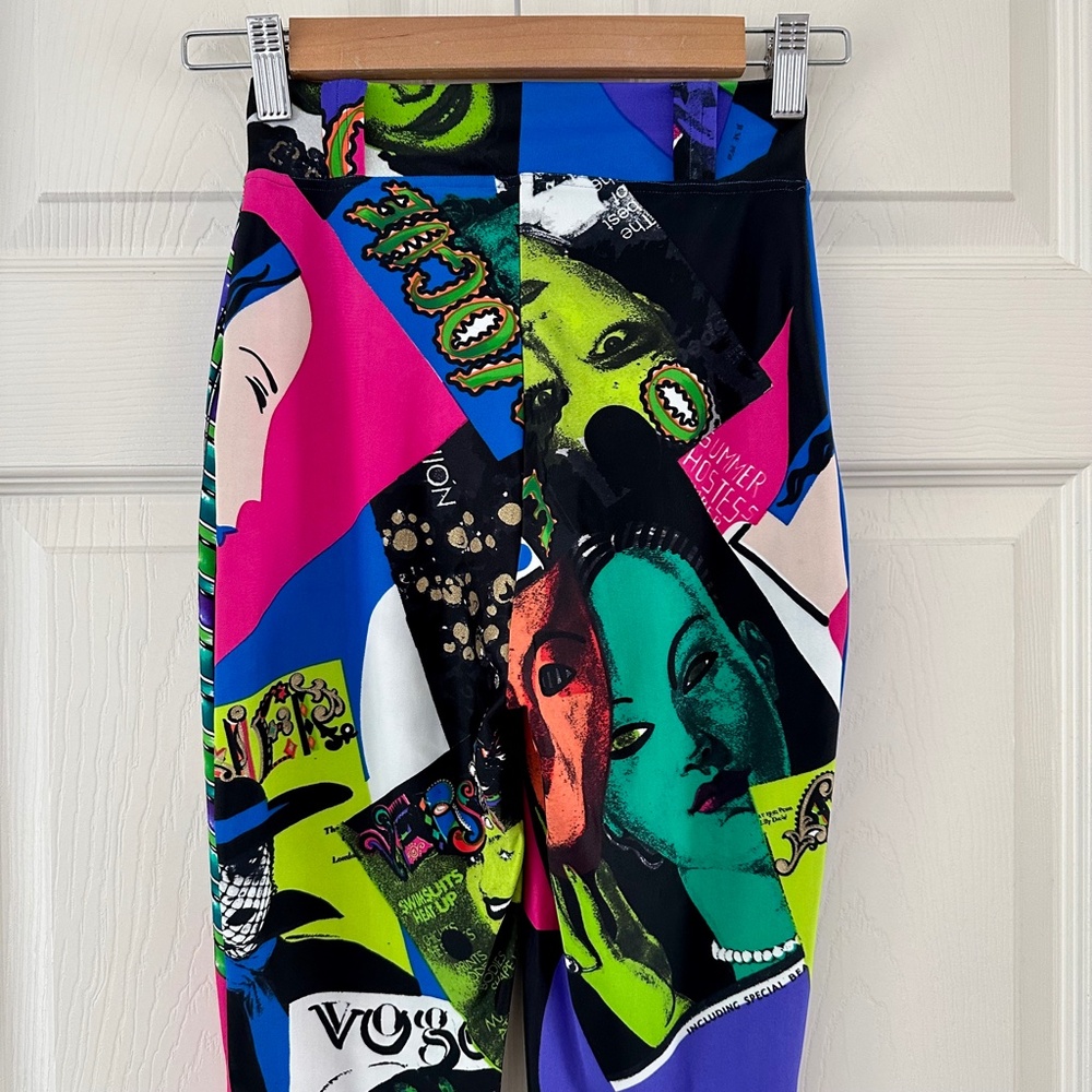 Gianni Versace Couture Vintage Vogue Print Leggings IT 40 / US 4 - Picture 6 of 16